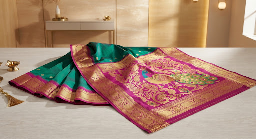 Maheshwari River Loom — 29 Drape Sandook