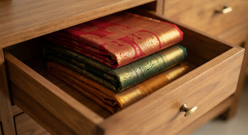 Maheshwari River Loom — 36 Drape Trousseau