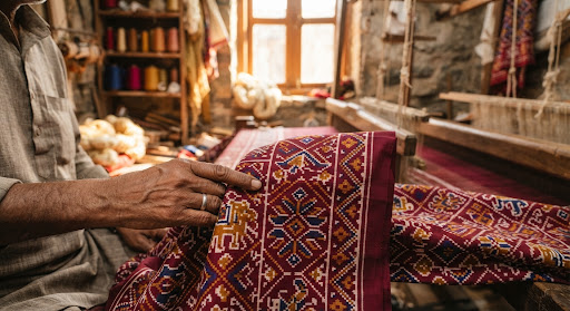 Patan Patola Jewel — 18 Drape Sandook